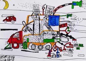 超级环保车-儿童画创想班-2022年9月17日★秋季班★新起点画苑-学生作品