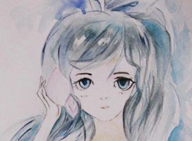 水彩动漫-水彩画班-2017年6月3日（春季班）学生作品-新起点画苑