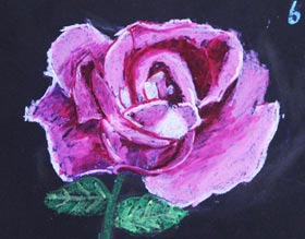 月季花-儿童画大师班-2017年6月2日（春季班）学生作品-新起点画苑 