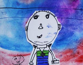 我的爸爸-儿童画创想班-2017年6月17日（春季班）学生作品-新起点画苑