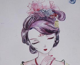 水彩动漫-水彩画班-2017年6月17日（春季班）学生作品-新起点画苑